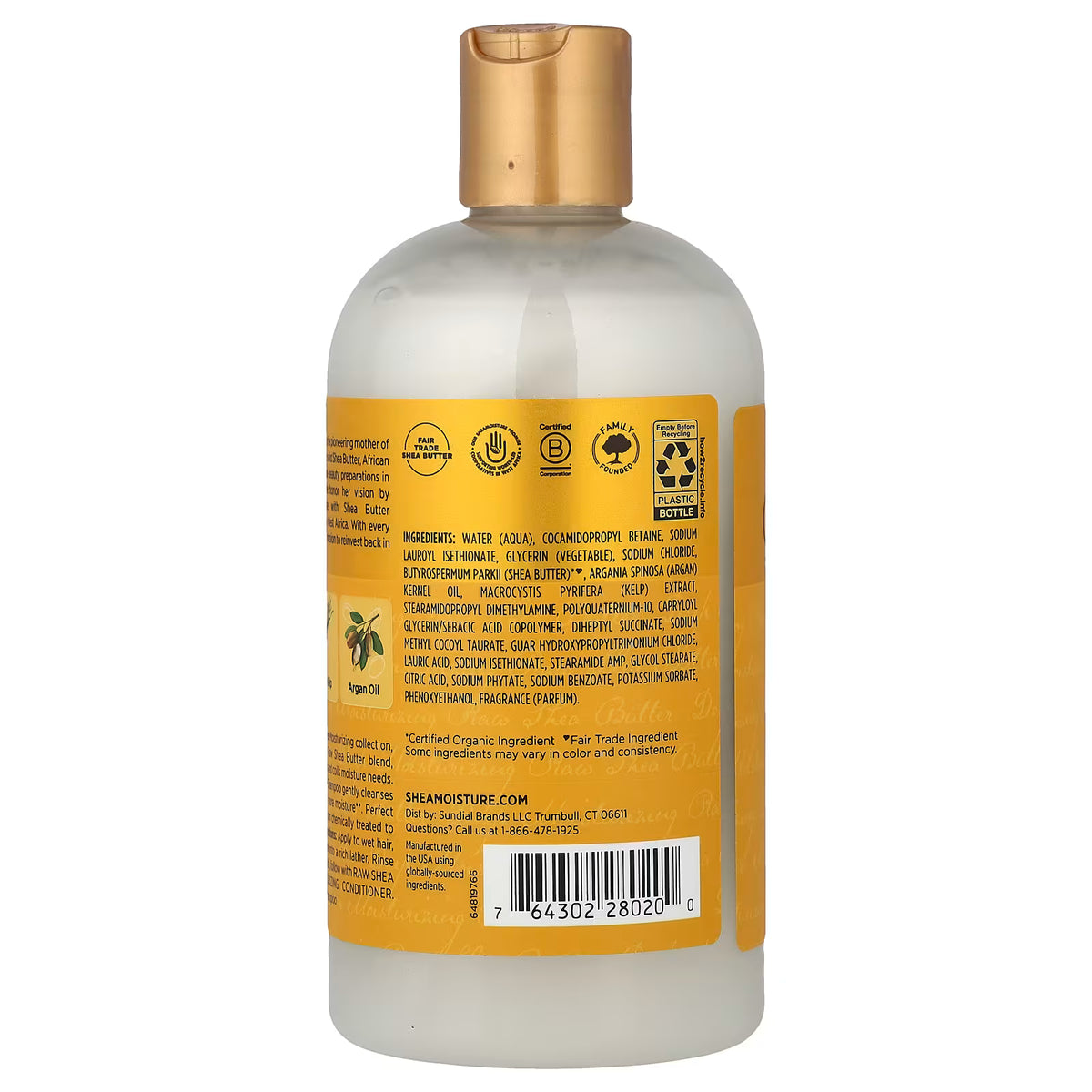 Shampoo idratante Shea Moisture al burro di karité grezzo 384 ml