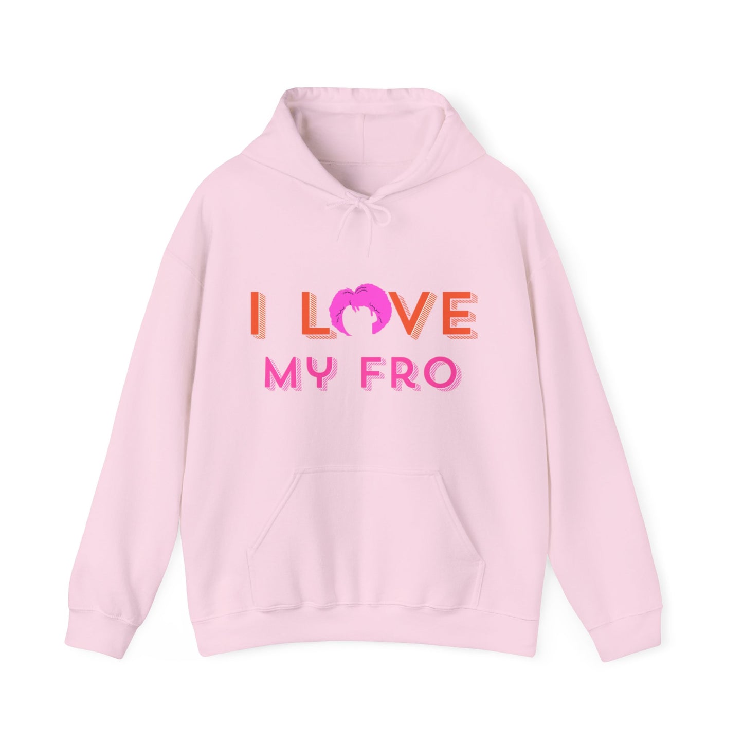 Felpa "I Love My Fro" con cappuccio