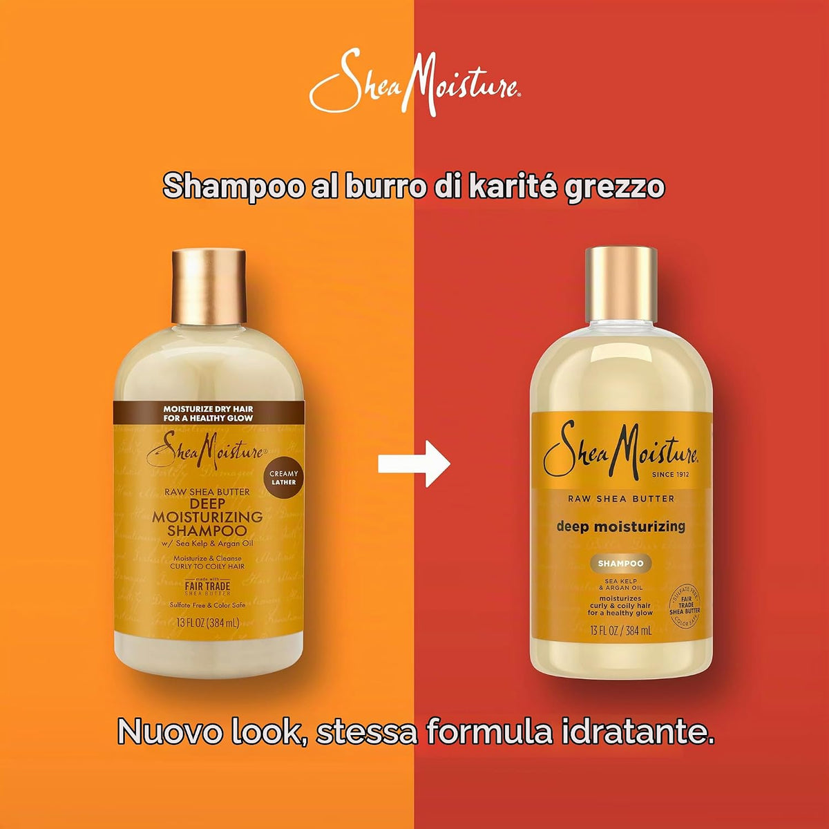 Shampoo idratante Shea Moisture al burro di karité grezzo 384 ml