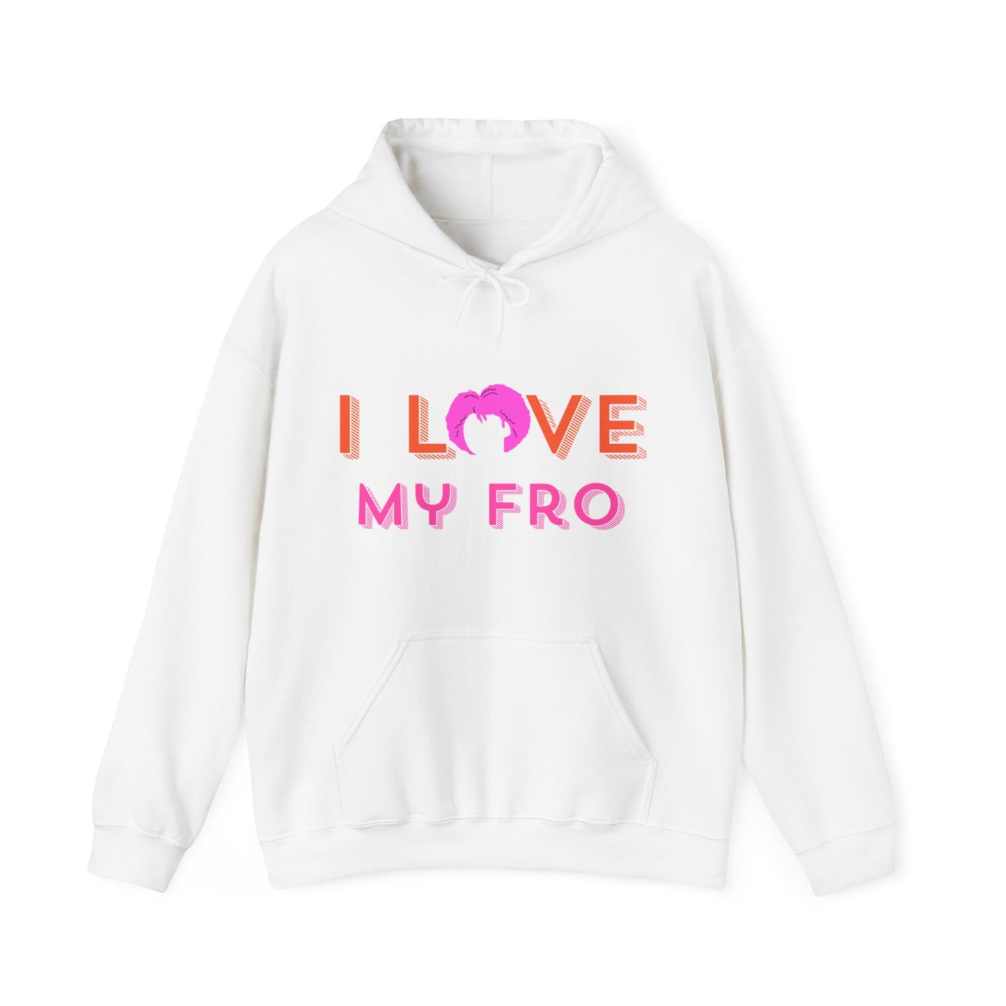 Felpa "I Love My Fro" con cappuccio