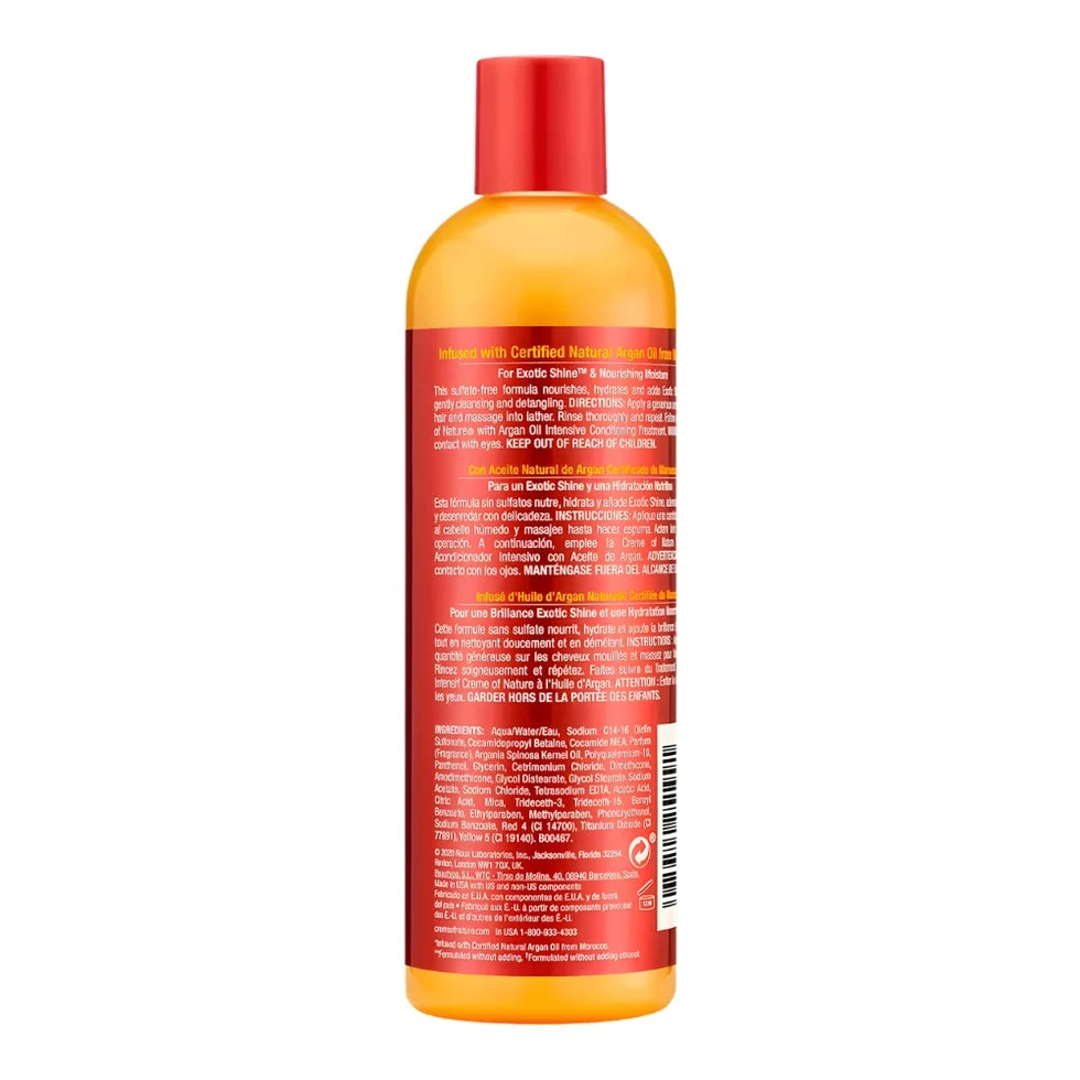 Shampoo idratante e lucidante all'olio di argan Creme Of Nature da 355 ml (12 oz)