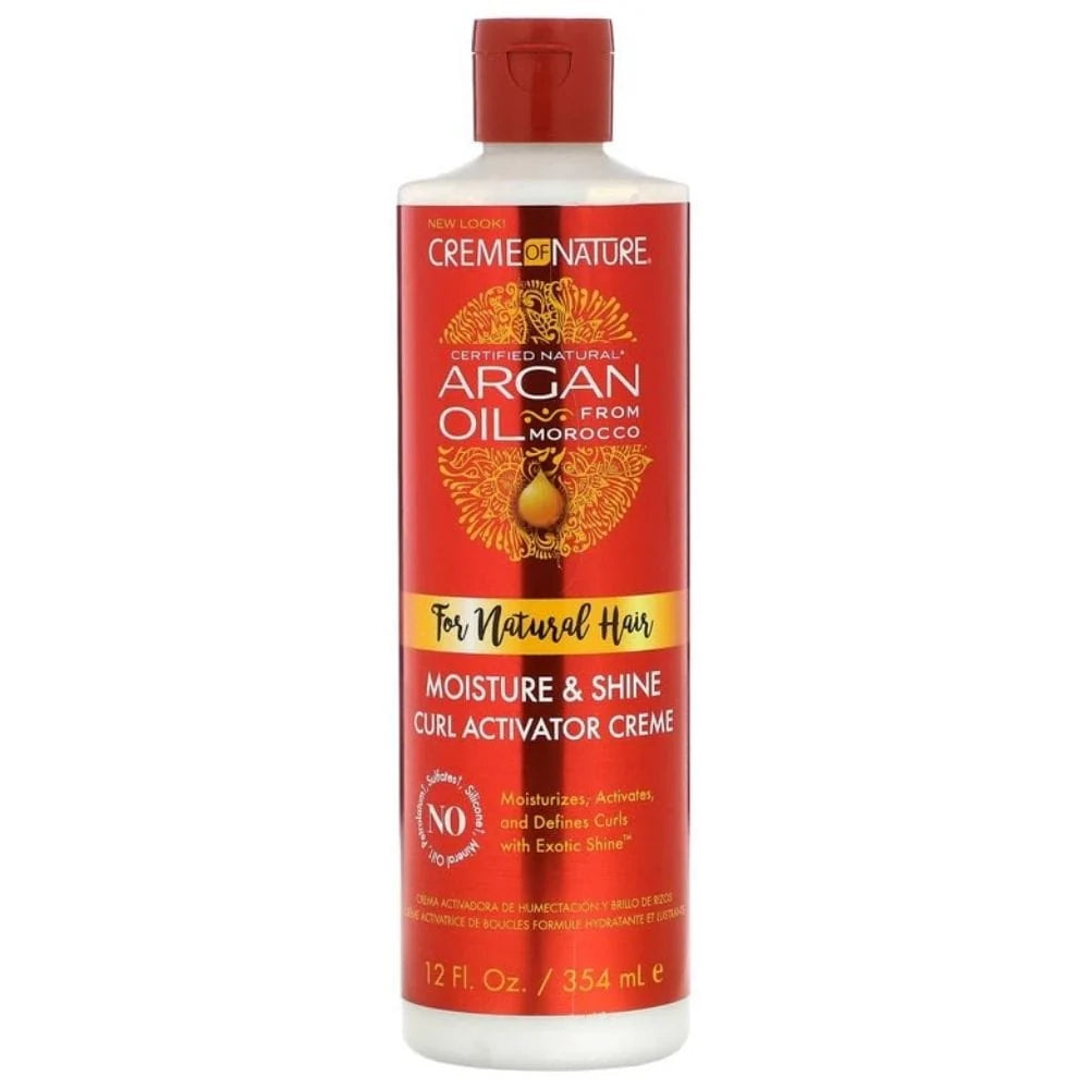 Crema idratante e lucidante per ricci - Creme of Nature all'olio di argan 354 ml